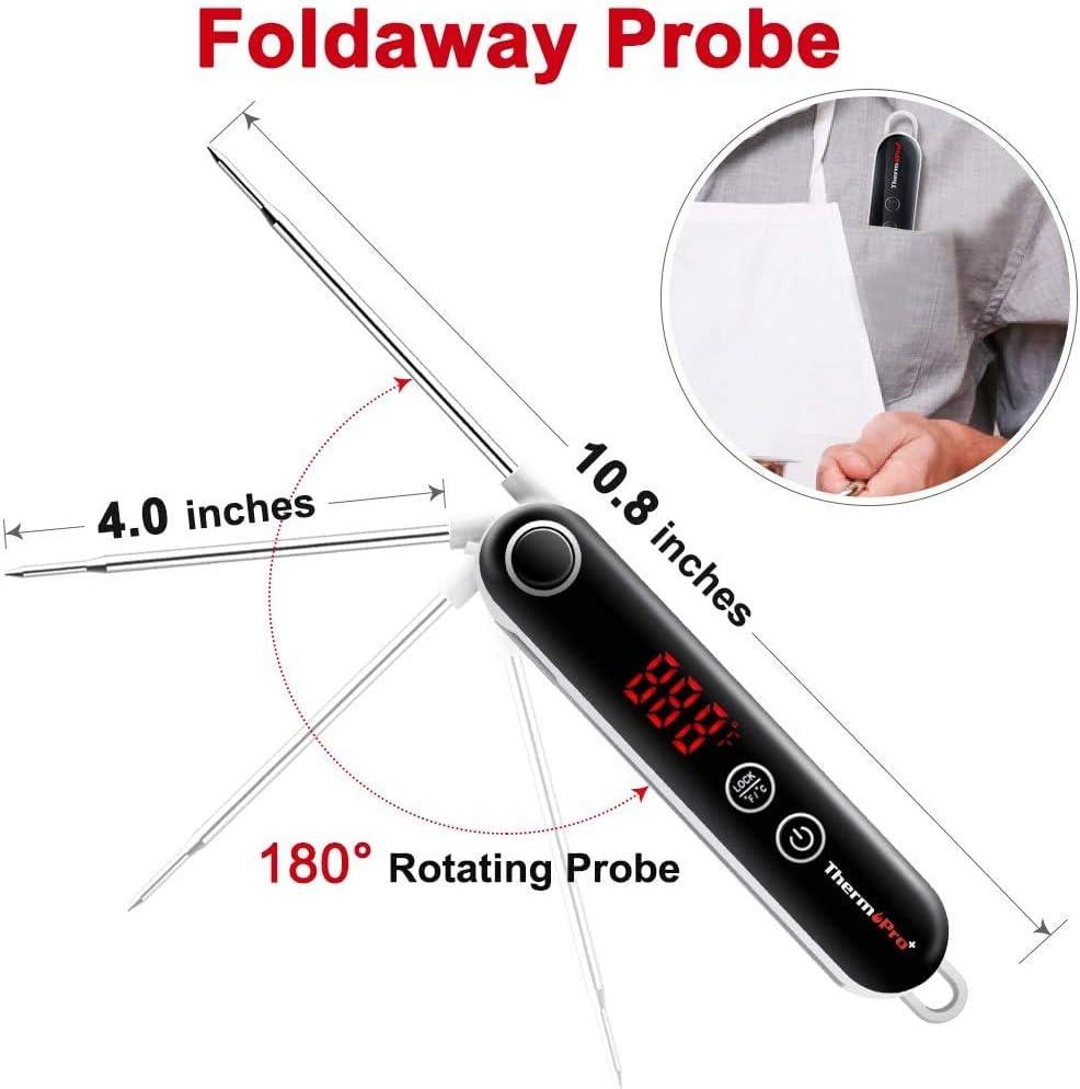 imageThermoPro TP18 Instant Read Meat Thermometer Digital with Thermocouple Sensor Cooking Food Thermometer for Grill Smoker BBQ Oil Deep Frying Candy Kitchen Thermometer