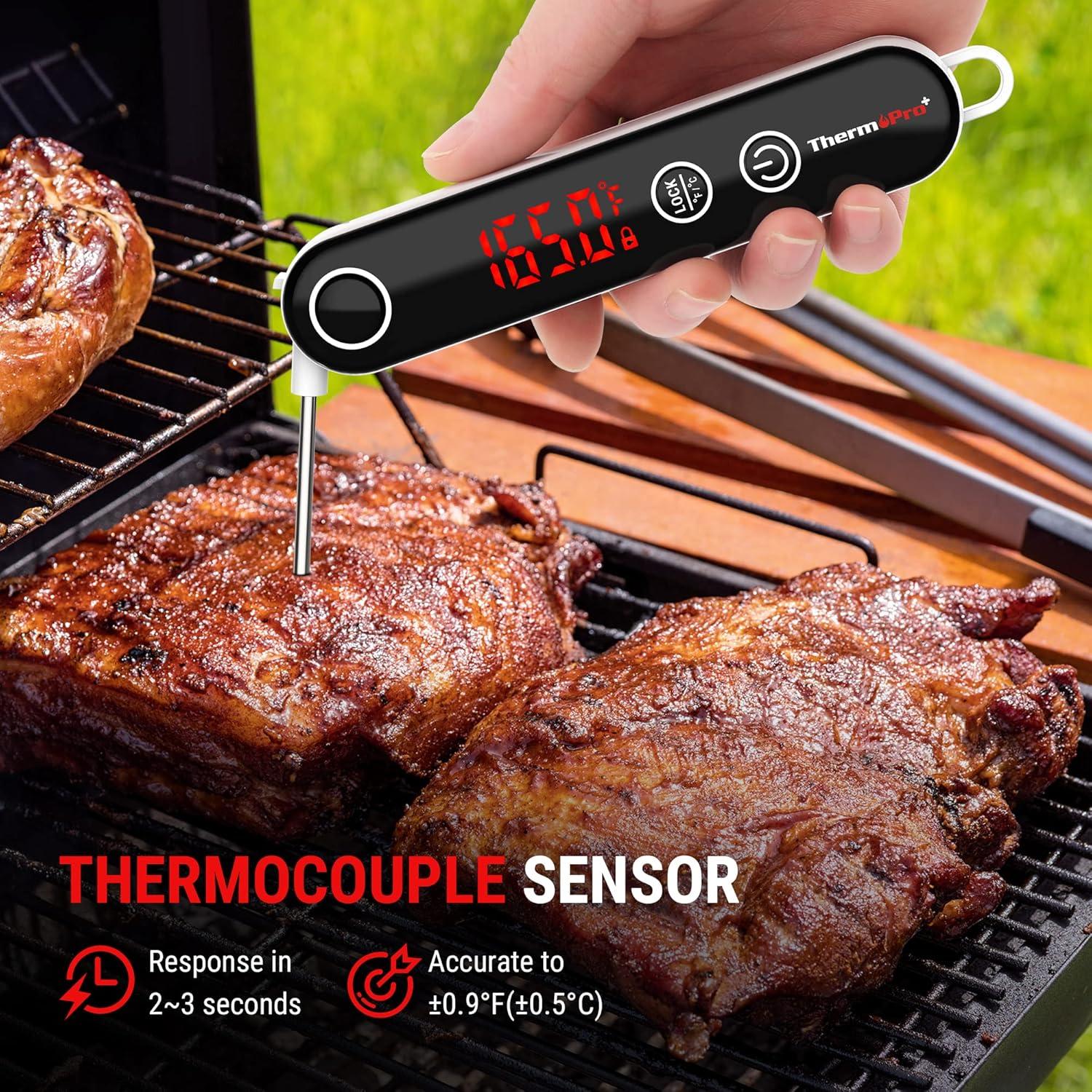 imageThermoPro TP18 Instant Read Meat Thermometer Digital with Thermocouple Sensor Cooking Food Thermometer for Grill Smoker BBQ Oil Deep Frying Candy Kitchen Thermometer