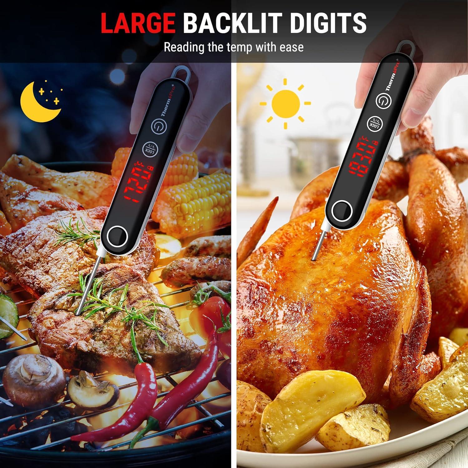 imageThermoPro TP18 Instant Read Meat Thermometer Digital with Thermocouple Sensor Cooking Food Thermometer for Grill Smoker BBQ Oil Deep Frying Candy Kitchen Thermometer