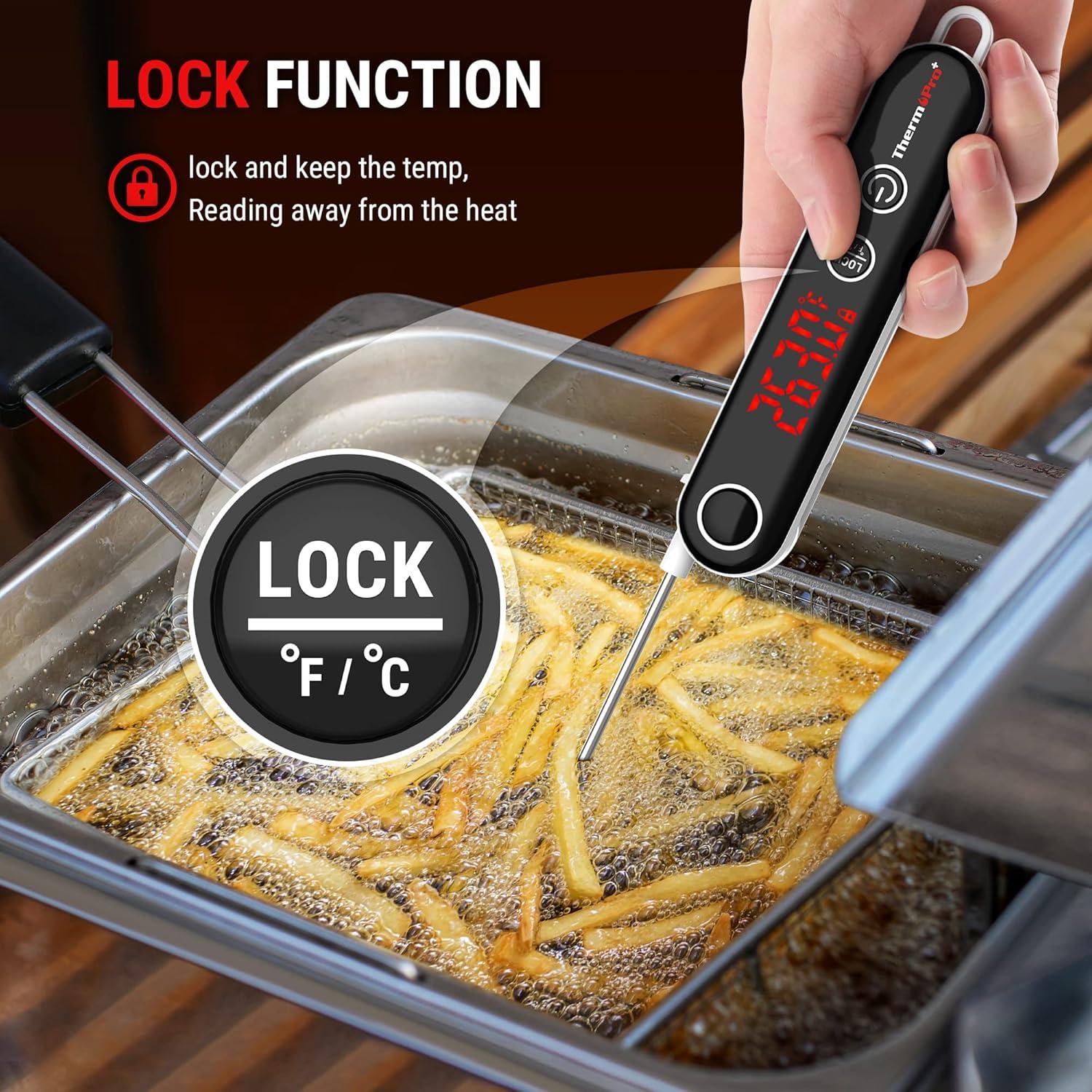 imageThermoPro TP18 Instant Read Meat Thermometer Digital with Thermocouple Sensor Cooking Food Thermometer for Grill Smoker BBQ Oil Deep Frying Candy Kitchen Thermometer
