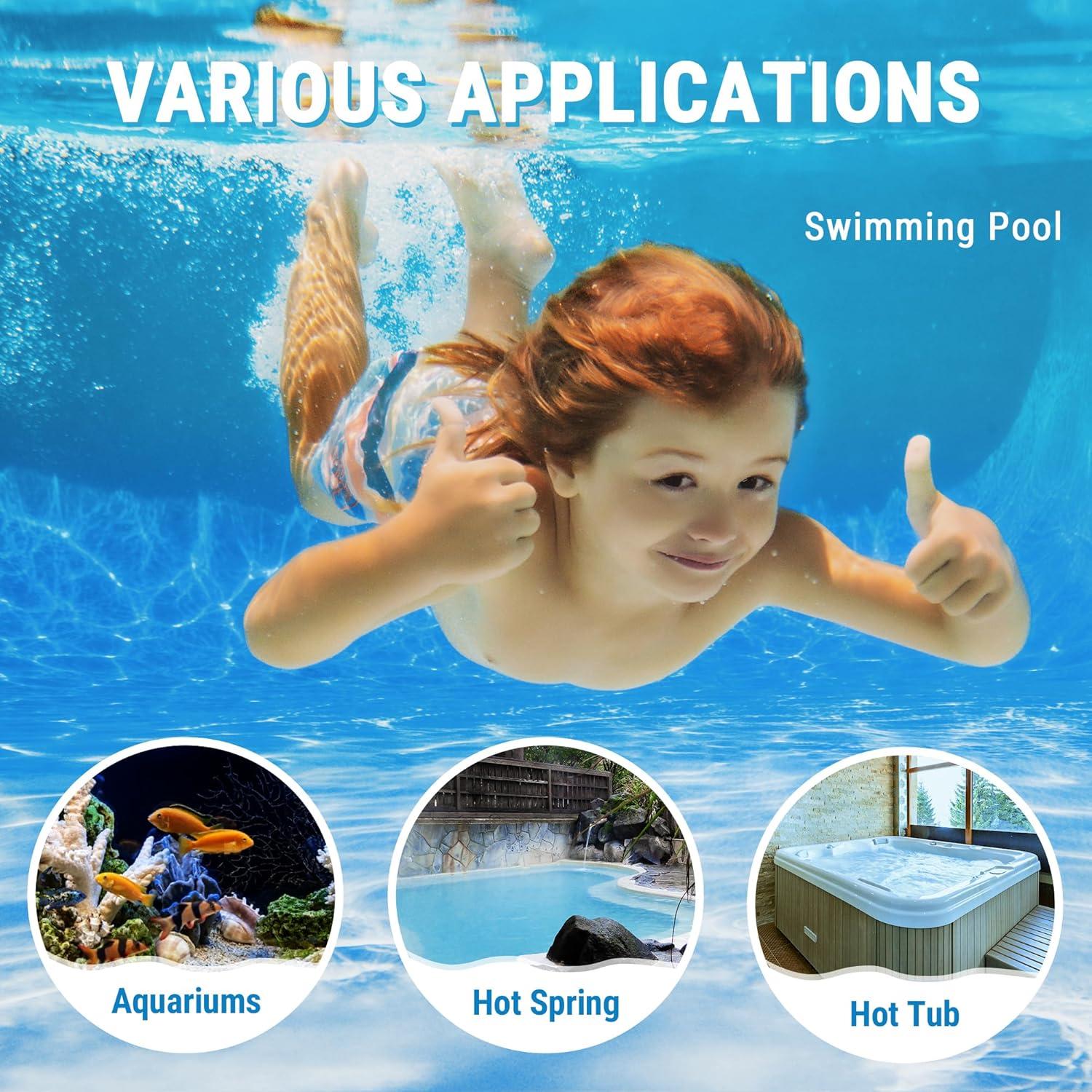 imageThermoPro Waterproof Wireless Indoor Outdoor Thermometer for Swimming Pool Upgraded IPX8 Water Temperature Monitor Floating for Hot Tub Cold Plunge Ice Bath PondPool Thermometer