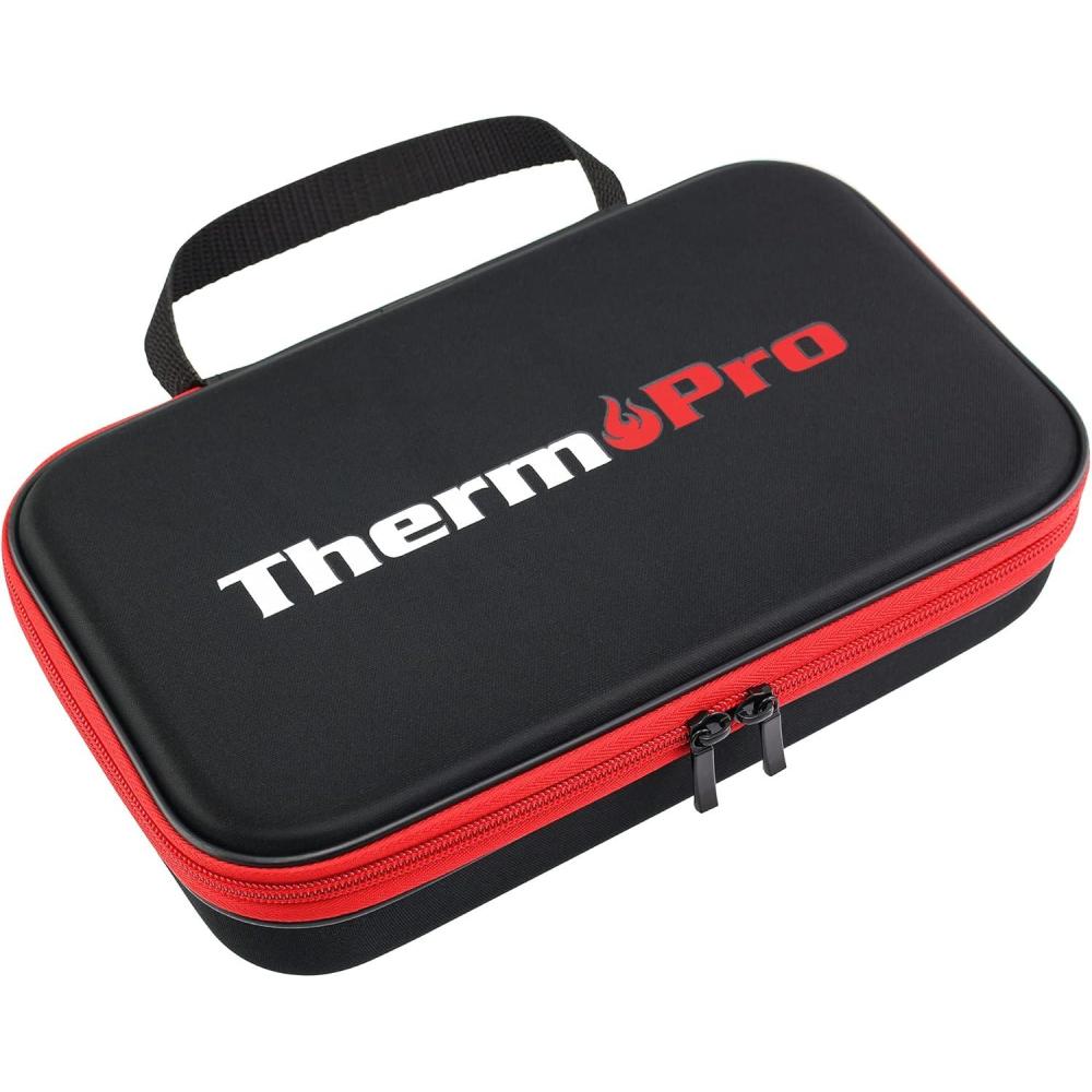 imageThermoPro Carrying Case for TP16 TP16S TP17TP17H Digital Cooking Food Meat Thermometer TP98 Storage Bag Shockproof Waterproof Black Travel Protective CaseBoxOrganizerBlackRed