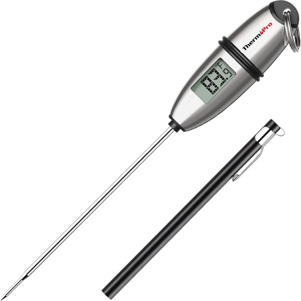 imageThermoPro TP02S Digital Food Thermometer for Cooking Bread Baking Sourdough Liquids Meat Thermometer Digital with Super Long Probe for Grill Kitchen BBQ Oil Milk Yogurt Candy Making Accessory1