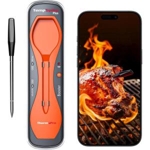 ThermoPro 600FT Wireless Meat Thermometer with Upgraded Ultra-Thin Probe, Bluetooth Meat Thermometer Wireless for Outside Grill, Smoker Thermometer for BBQ Oven Rotisserie Sous Vide (TP970)