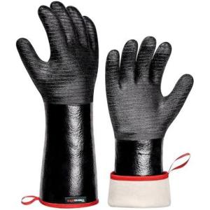 ThermoPro 932°F Heat Resistant BBQ Gloves, 14″ Waterproof Oven & Grill Gloves, Oil & Slip-Resistant Neoprene Oven Mitts for BBQ, Fire Pit, Rotisserie, Smoker Accessories Gifts for Men and Women(17INCH)