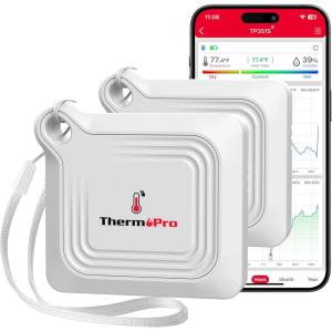 ThermoPro Bluetooth Thermometer Hygrometer, 260FT Range Temperature Sensor Greenhouse Thermometer, Remote App Control Temperature and Humidity Monitor with 2-Year Data Logging Export (TP351)(2)