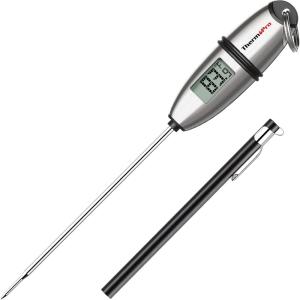 ThermoPro TP02S Digital Food Thermometer for Cooking Bread Baking Sourdough Liquids, Meat Thermometer Digital with Super Long Probe for Grill Kitchen BBQ Oil Milk Yogurt Candy Making Accessory(1)