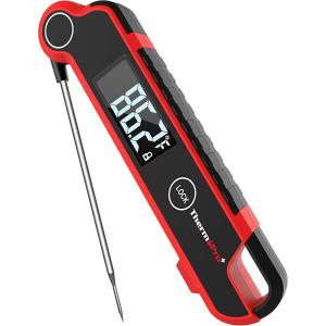 ThermoPro TP620 Instant Read Meat Thermometer Digital, Cooking Thermometer with Large Auto-Rotating LCD Display, Waterproof Food Thermometer Digital for Kitchen, BBQ, or Grill