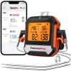 imageThermoPro 450 ft Bluetooth Meat Thermometer with 2 Probes Meat Thermometer Digital Wireless for BBQ Oven Smoker Thermometer for Cooking Chicken Steaks Poultry2 ProbesWaterproof