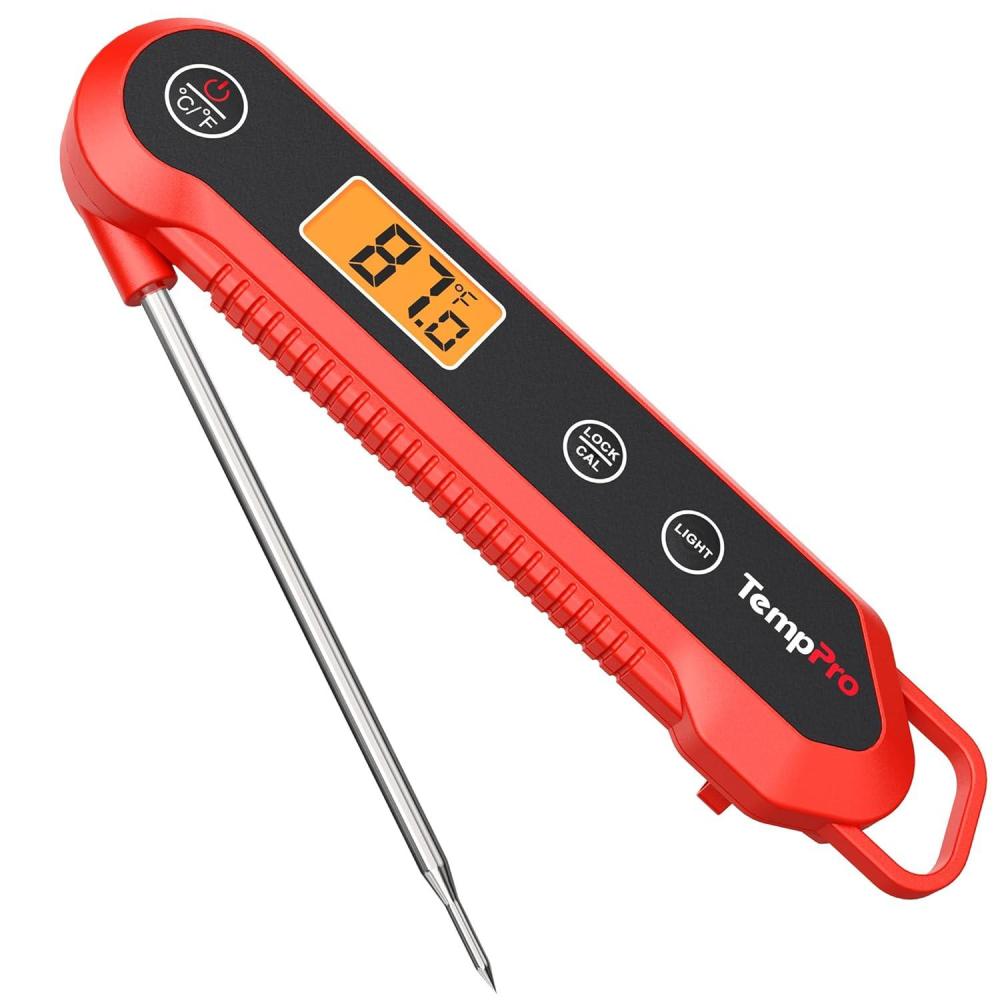 image:imageThermoPro TempPro 3Sec Instant Read Digital Meat Thermometer 09F Accuracy Waterproof amp Backlight Food Thermometer for Cooking Oil Fry Candy Meat Probe for Kitchen BBQ Oven Grill Smoker