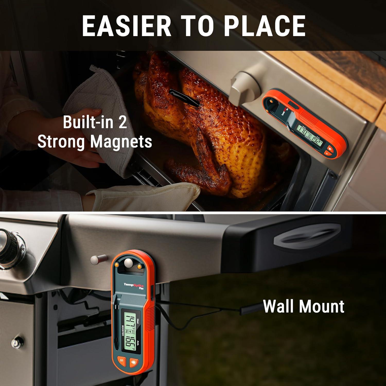 image:imageThermopro TempSpike 600 ft Wireless Meat Thermometer Digital with UltraThinner Probe Bluetooth Meat Thermometer Wireless with LCDEnhanced Booster for BBQ Grill Smoker Rotisserie Sous VideClassic 1 Probe