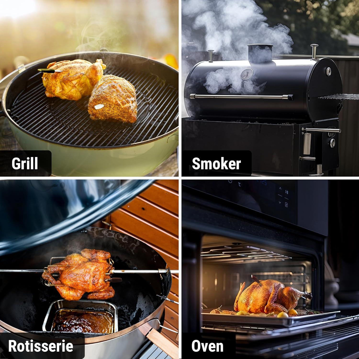 image:imageThermopro TempSpike 600 ft Wireless Meat Thermometer Digital with UltraThinner Probe Bluetooth Meat Thermometer Wireless with LCDEnhanced Booster for BBQ Grill Smoker Rotisserie Sous VideUpgraded 2 Probes