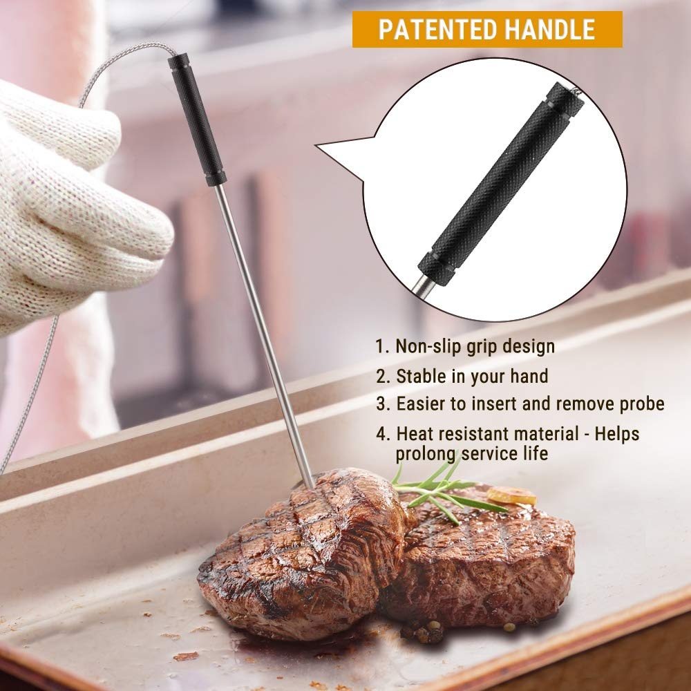 image:imageOfficial TempPro Stainless Steel Probe Replacement Stainless Meat Probe for TP25 TP27 Silvery2Previously ThermoProBlack