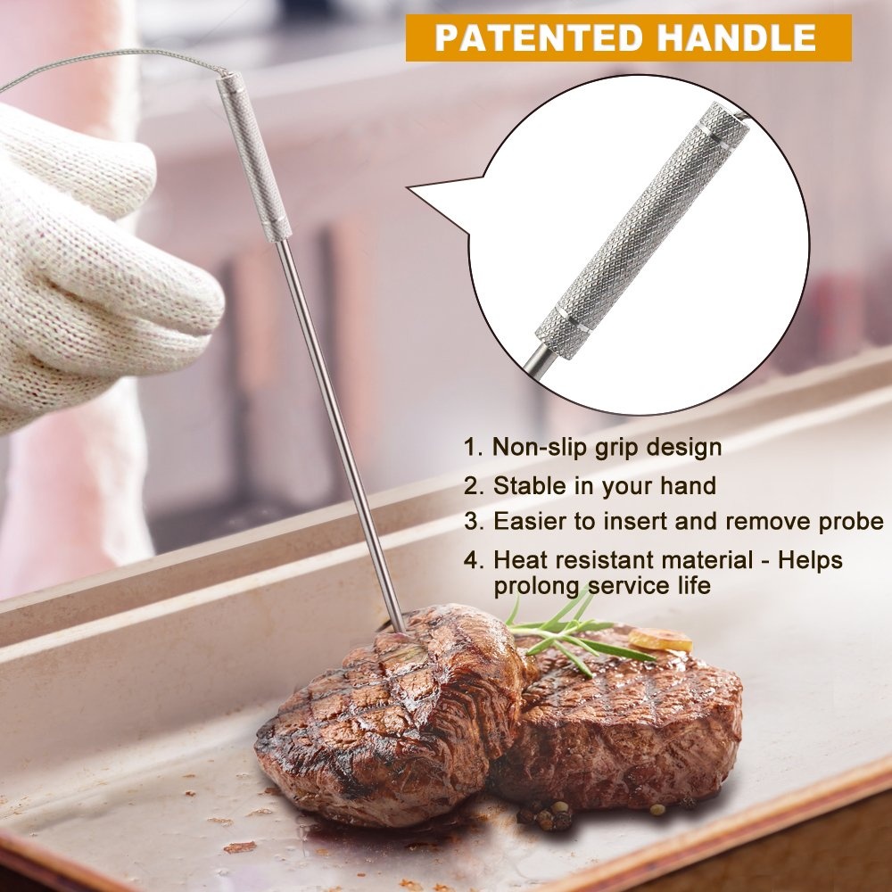 image:imageOfficial TempPro Stainless Steel Probe Replacement Stainless Meat Probe for TP25 TP27 Silvery2Previously ThermoProSilver
